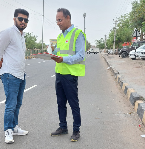 Inspection of a Small Stretch of NH in Jodhpur for Grant of Access for an Outlet